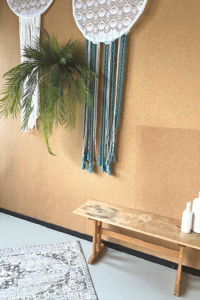palm kunst hangplant 110cm sfeerbeeld